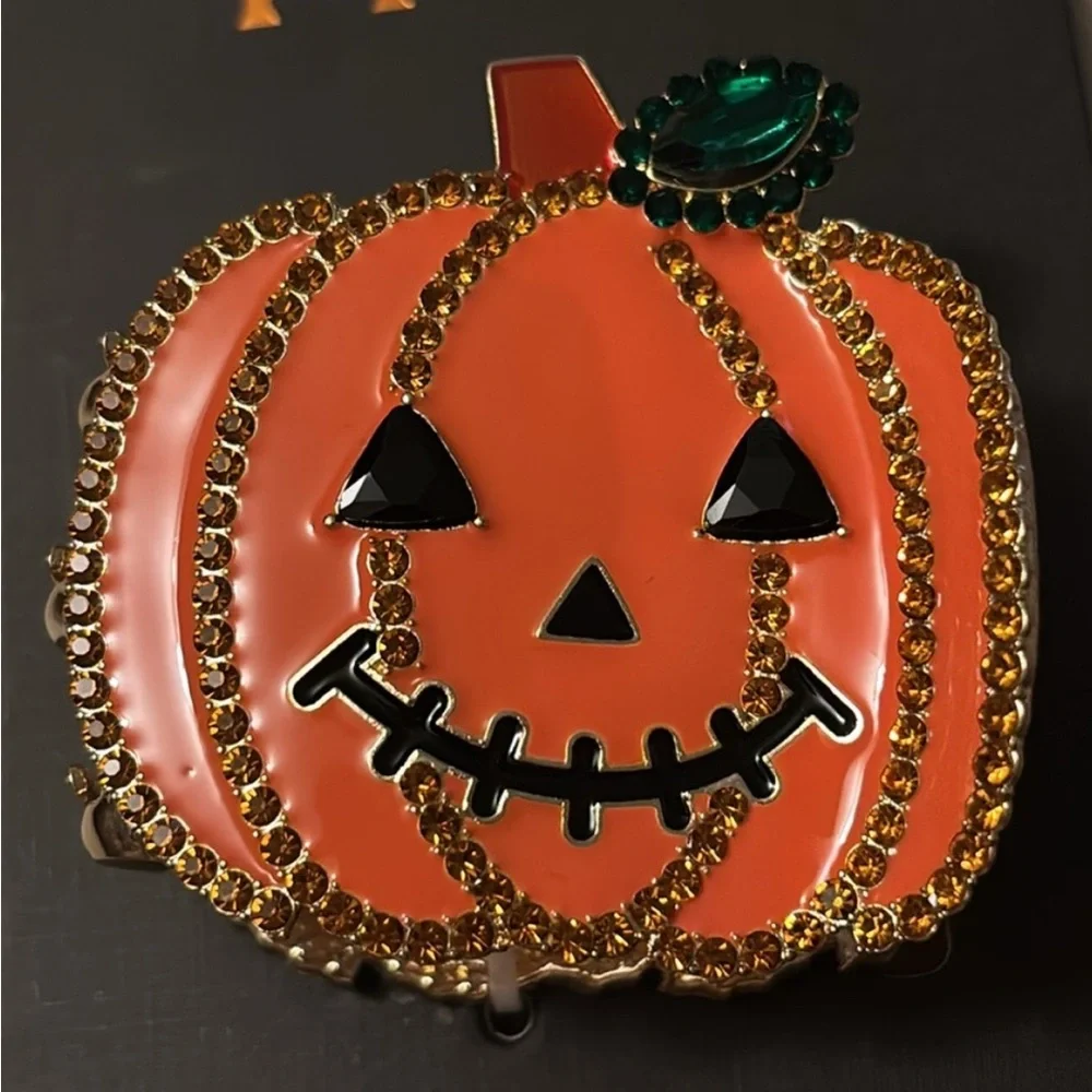 NWT ⚜️🎃⚜️ Piper K Adorable Jack o Lantern Pumpkin Hair Claw Clip